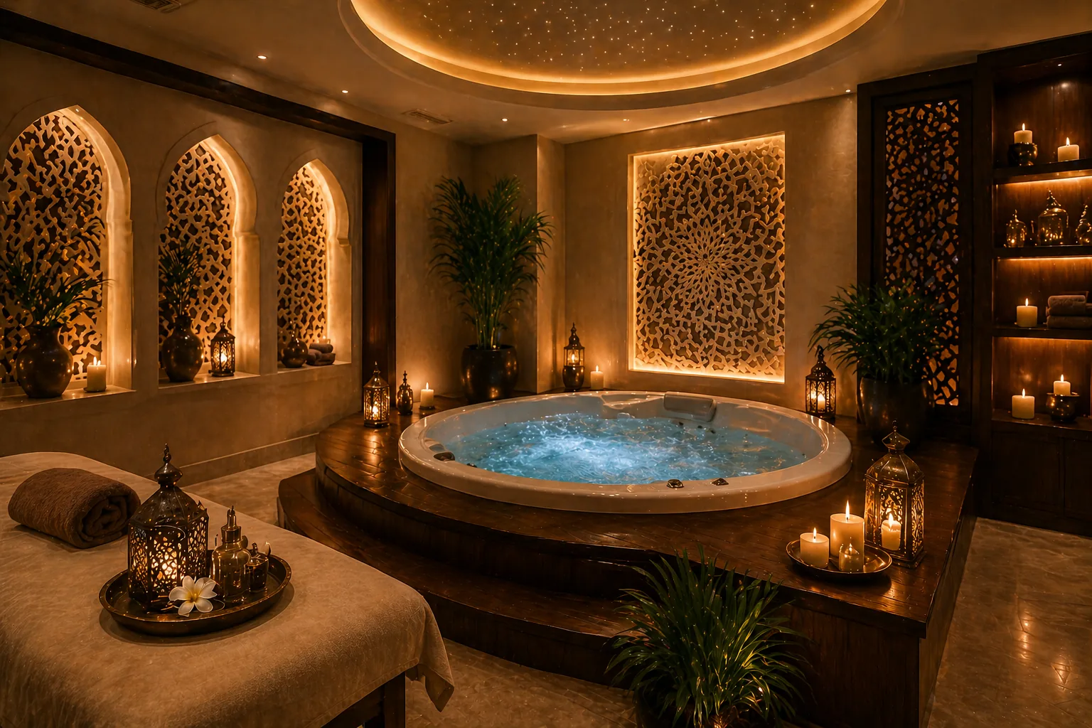 Premium massage room at Phoenix Spa Dubai