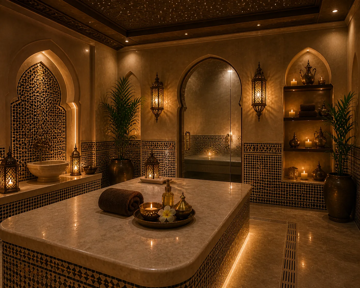 Clean massage room at Phoenix Spa Dubai